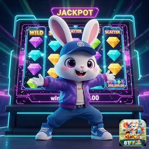Imagem de caça-níqueis Jackpot Bunny no site 81ff, mostrando coelhinhos da sorte e prêmios.