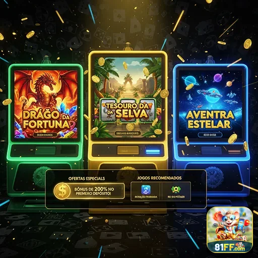 Imagem do jogo de slots Drago Fortuna no 81ff, com dragões e símbolos de fortuna.